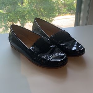 Peter Millar Navy Patent Leather Penny Loafer
